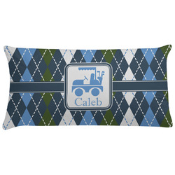 Blue Argyle Pillow Case (Personalized)