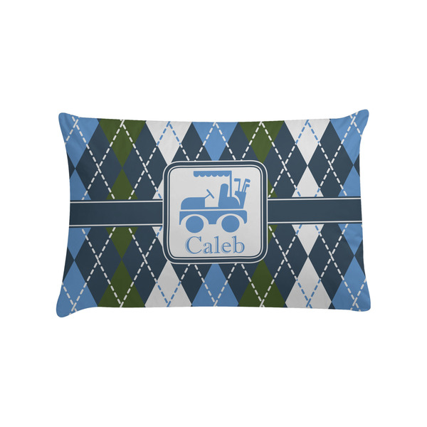 Custom Blue Argyle Pillow Case - Standard w/ Name or Text