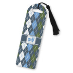 Blue Argyle Plastic Bookmark (Personalized)