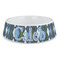 Blue Argyle Plastic Pet Bowls - Large - MAIN