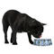 Blue Argyle Plastic Pet Bowls - Medium - LIFESTYLE