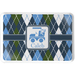 Blue Argyle Serving Tray w/ Name or Text