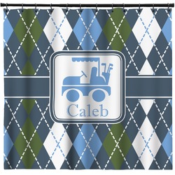 Blue Argyle Shower Curtain (Personalized)