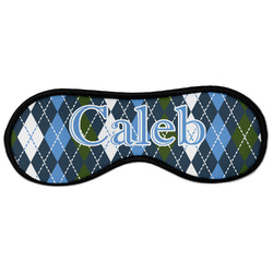 Blue Argyle Sleeping Eye Masks - Large (Personalized)