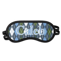 Blue Argyle Sleeping Eye Mask (Personalized)