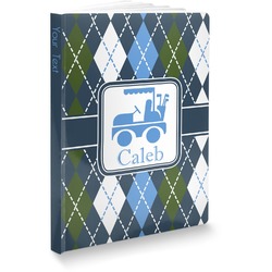 Blue Argyle Softbound Notebook - 5.75" x 8" (Personalized)