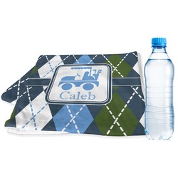 Blue Argyle Sports & Fitness Towel (Personalized)