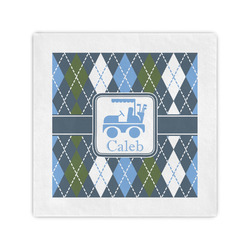 Blue Argyle Standard Cocktail Napkins (Personalized)