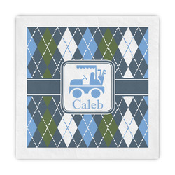 Blue Argyle Decorative Paper Napkins (Personalized)