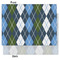 Blue Argyle Tissue Paper - Heavyweight - Medium - Front & Back