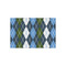 Blue Argyle Tissue Paper - Heavyweight - Small - Front