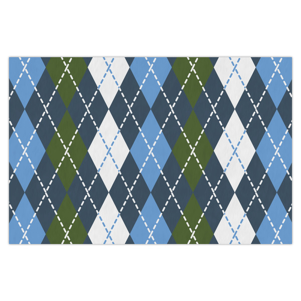 Custom Blue Argyle X-Large Tissue Papers Sheets - Heavyweight