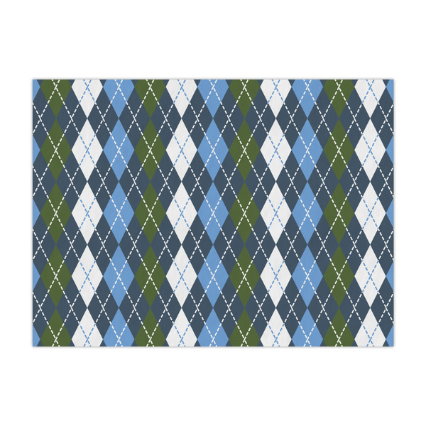 Custom Blue Argyle Large Tissue Papers Sheets - Lightweight