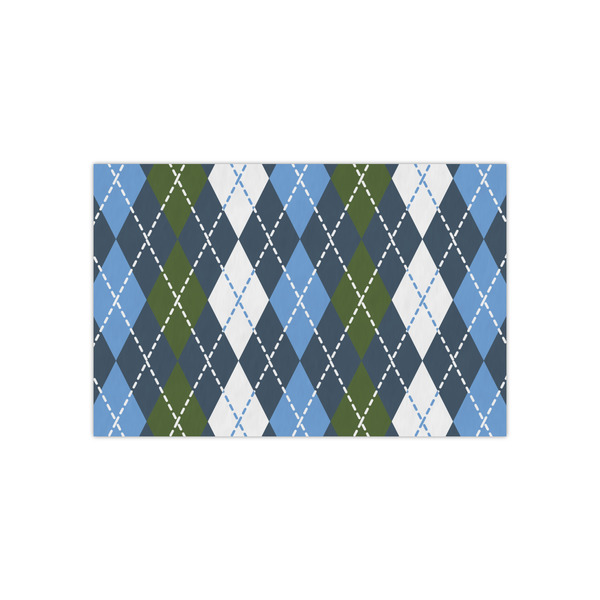 Custom Blue Argyle Small Tissue Papers Sheets - Lightweight