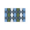 Blue Argyle Tissue Paper - Lightweight - Small - Front