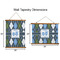 Blue Argyle Wall Hanging Tapestries - Parent/Sizing