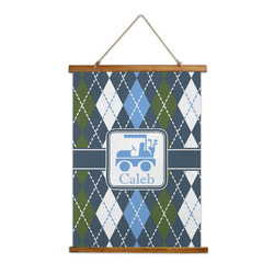 Blue Argyle Wall Hanging Tapestry (Personalized)