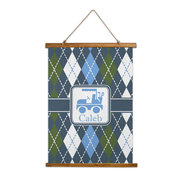 Custom Blue Argyle Wall Hanging Tapestry (Personalized)