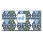 Blue Argyle Wall Mounted Coat Rack (Personalized)