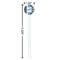 Blue Argyle White Plastic 5.5" Stir Stick - Round - Dimensions