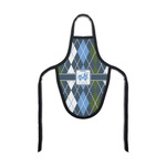 Blue Argyle Bottle Apron (Personalized)