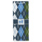 Blue Argyle Wine Gift Bag - Gloss - Front