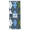 Blue Argyle Wine Gift Bag - Matte - Front