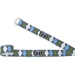 Blue Argyle Yoga Strap (Personalized)