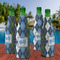 Blue Argyle Zipper Bottle Cooler - Set of 4 - LIFESTYLE