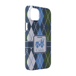 Blue Argyle iPhone Case - Plastic - iPhone 14 (Personalized)