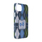 Blue Argyle iPhone 14 Case - Angle