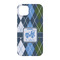 Blue Argyle iPhone 14 Case - Back