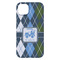 Blue Argyle iPhone 14 Plus Case - Back