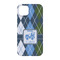 Blue Argyle iPhone 14 Pro Case - Back