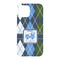 Blue Argyle iPhone 15 Case - Back