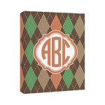 Brown Argyle Canvas Print (Personalized)