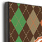 Brown Argyle 11x14 Wood Print - Closeup