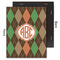 Brown Argyle 11x14 Wood Print - Front & Back View