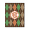 Brown Argyle 11x14 Wood Print - Front View