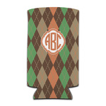 Brown Argyle Can Cooler (tall 12 oz) (Personalized)