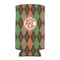 Brown Argyle 12oz Tall Can Sleeve - Set of 4 - FRONT