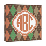 Brown Argyle Canvas Print - 12x12 (Personalized)