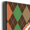 Brown Argyle 12x12 Wood Print - Closeup