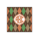 Brown Argyle Wood Print - 12x12 (Personalized)