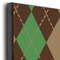 Brown Argyle 16x20 Wood Print - Closeup