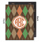 Brown Argyle 16x20 Wood Print - Front & Back View