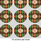 Brown Argyle 2" Multipurpose Round Labels - Sheet