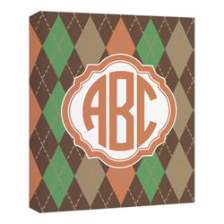 Brown Argyle Canvas Print - 20x24 (Personalized)