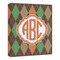 Brown Argyle 20x24 - Canvas Print - Angled View