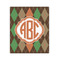 Brown Argyle 20x24 - Canvas Print - Front View